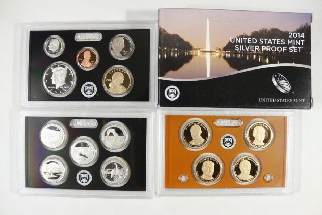 2014 US SILVER PROOF SET (WITH BOX) 14 PIECES (1 of 2)