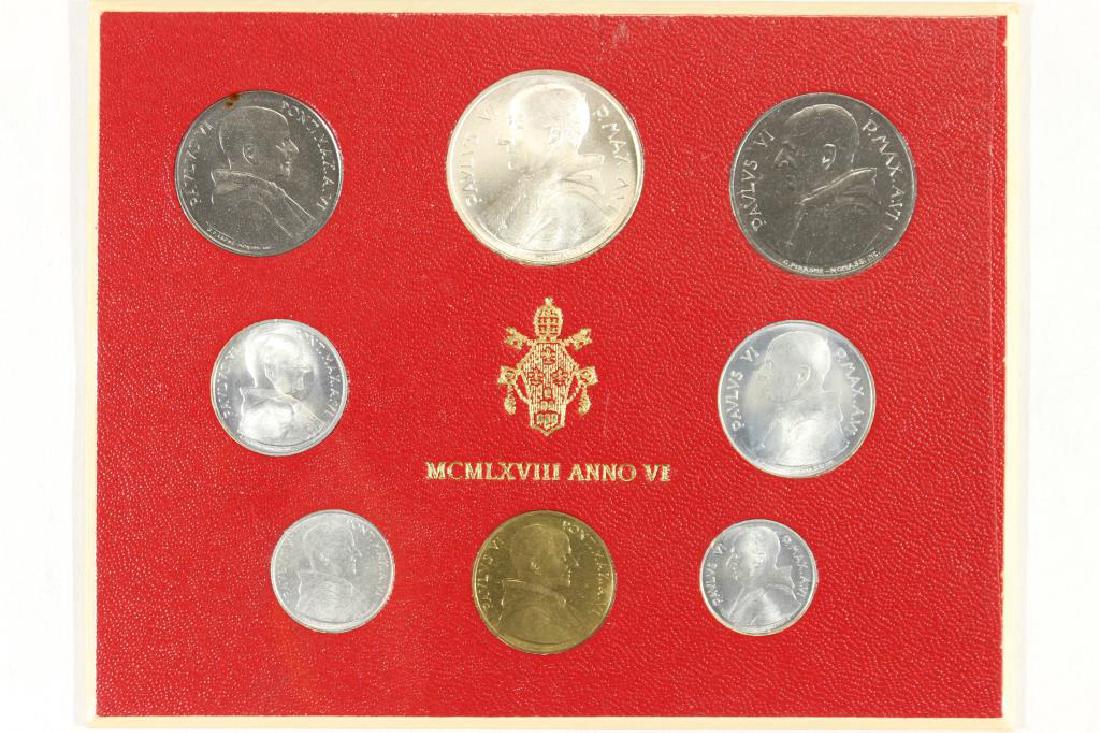 1968 VATICAN 8 COIN MINT SET WITH SILVER (1 of 2)