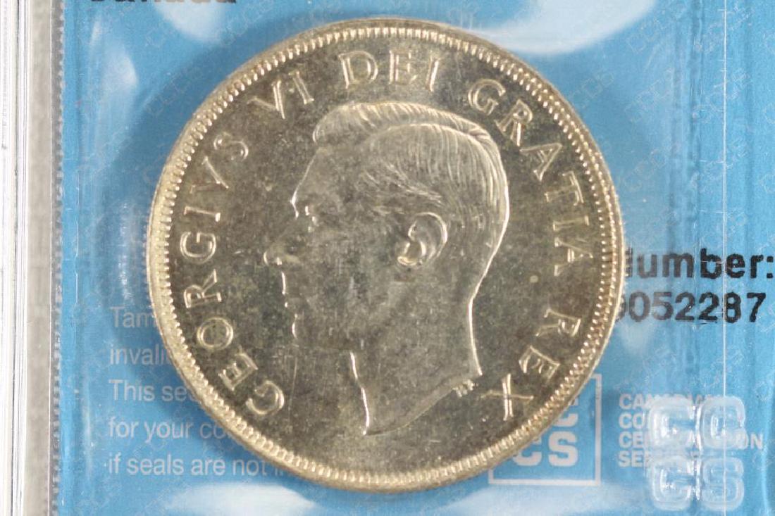1949 CANADA SILVER DOLLAR ICCS MS62 (1 of 3)