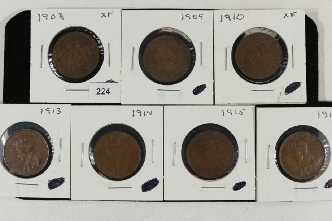 1908,09,10,13,14,15 & 16 CANADA LARGE CENTS (1 of 2)