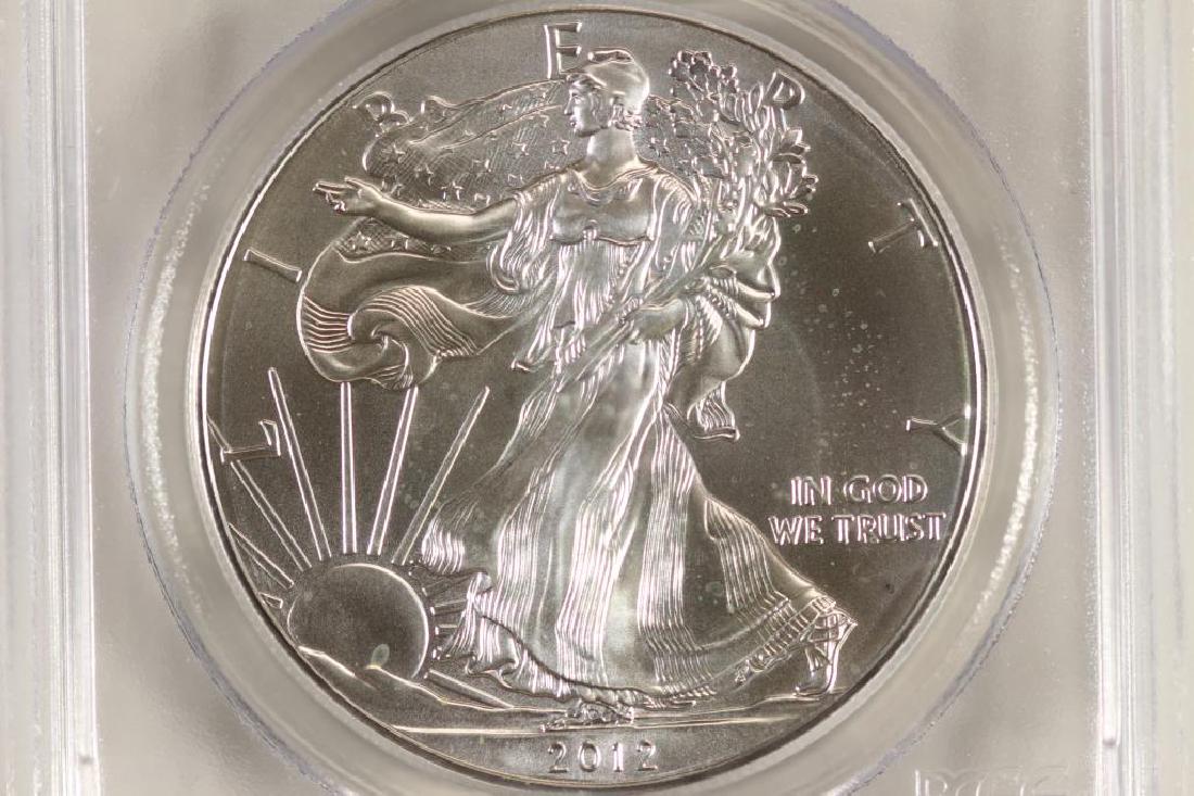 2012 AMERICAN SILVER EAGLE PCGS MS70 FIRST STRIKE (1 of 3)