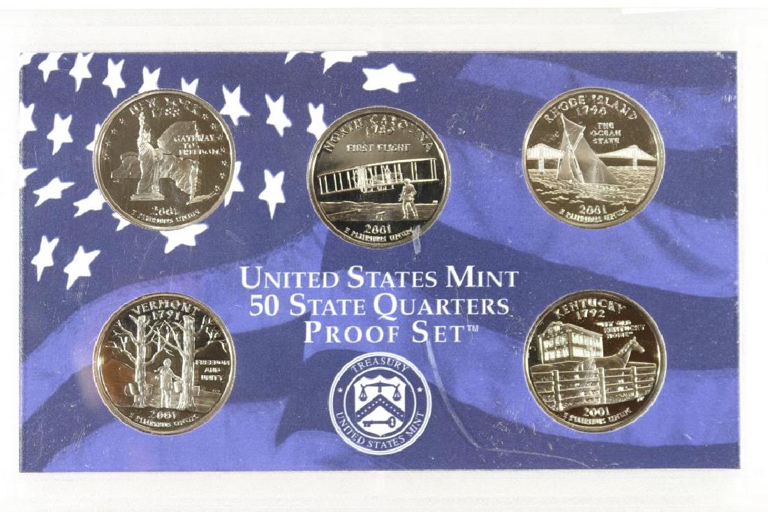 2001 US 50 STATE QUARTERS PROOF SET NO BOX (1 of 2)