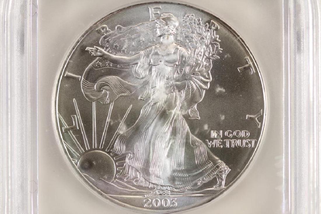 2003 AMERICAN SILVER EAGLE ICG MS70 (1 of 3)