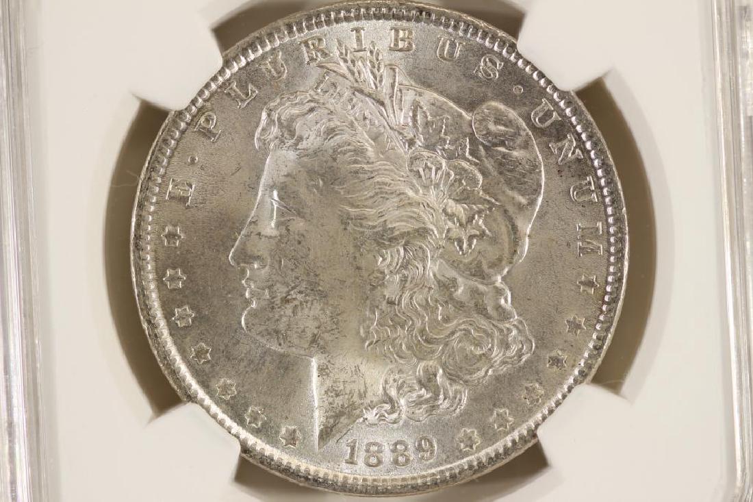 1889 MORGAN SILVER DOLLAR NGC MS63 (1 of 3)