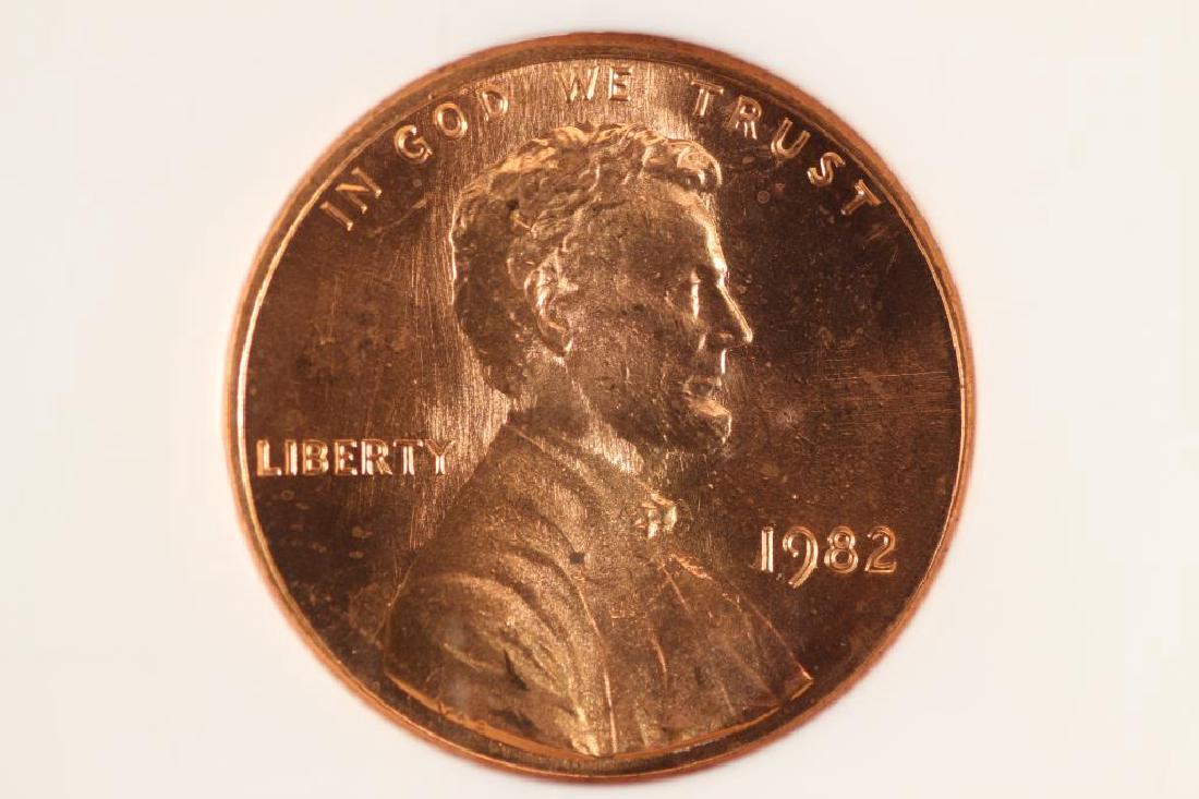 1982 SMALL DATE ZINC LINCOLN CENT NGC MS66RD (1 of 3)