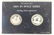 2 STERLING SILVER PROOF TOKENS THE DANBURY MINT