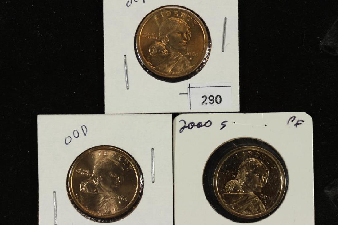 SACAGAWEA DOLLARS 2000-P & D UNCS & 2000-S PROOF (1 of 2)