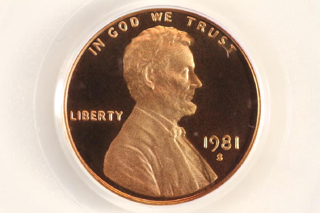 1981-S TYPE 1 LINCOLN CENT PCGS PR69RD DCAM (1 of 3)