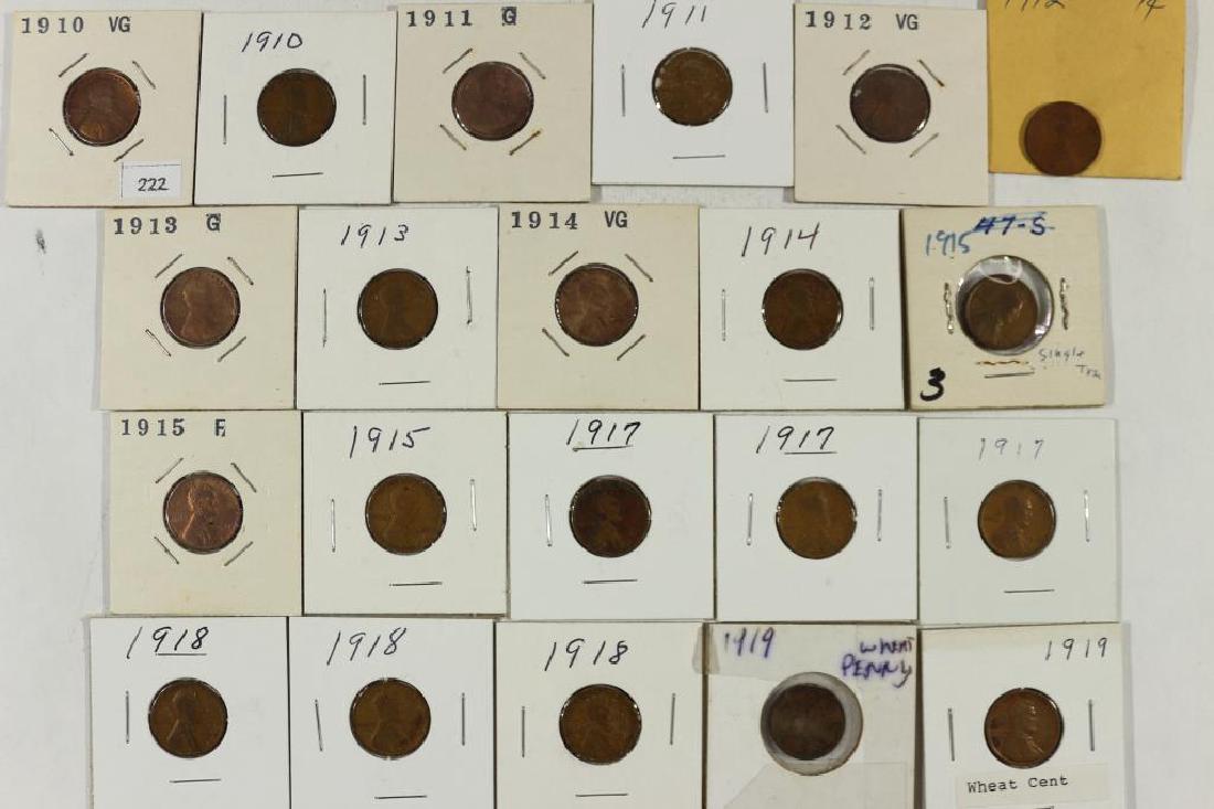 21 ASSORTED 1910-1919 LINCOLN WHEAT CENTS (1 of 2)