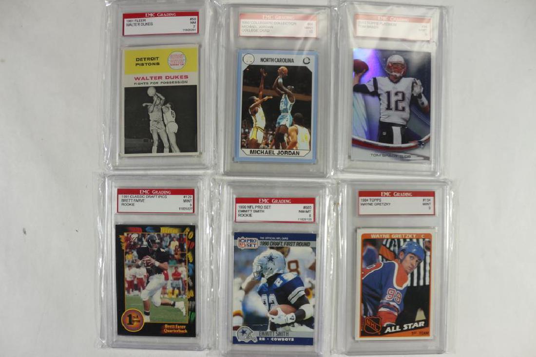 6 SPORTS CARDS ALL EMC GRADING SEE DESCRIPTION (1 of 2)