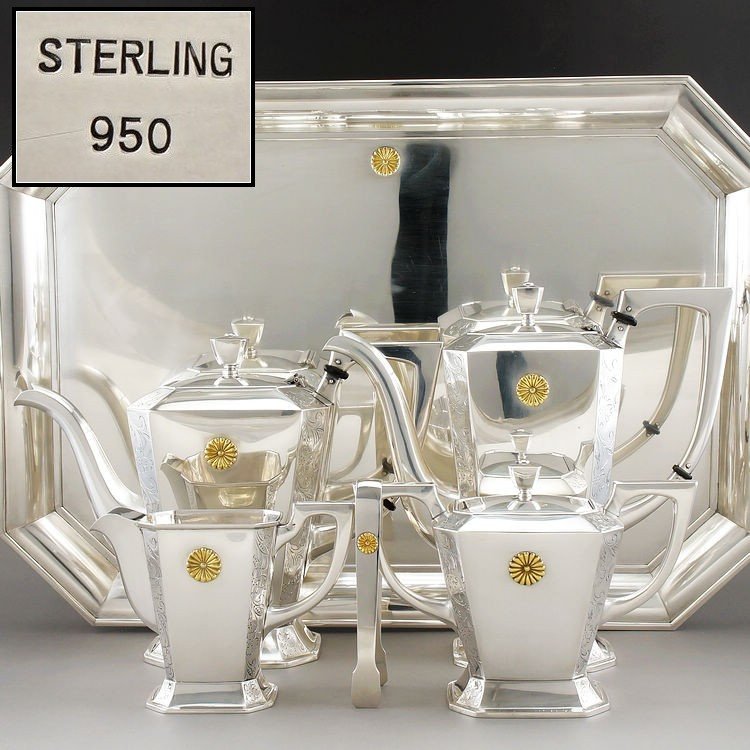 Mikado silver tea set (1 of 10)