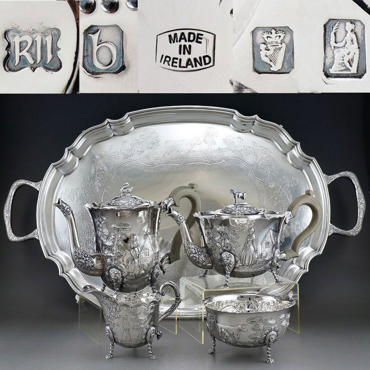 1894 UK Northern Ireland high relief silver tea (1 of 10)