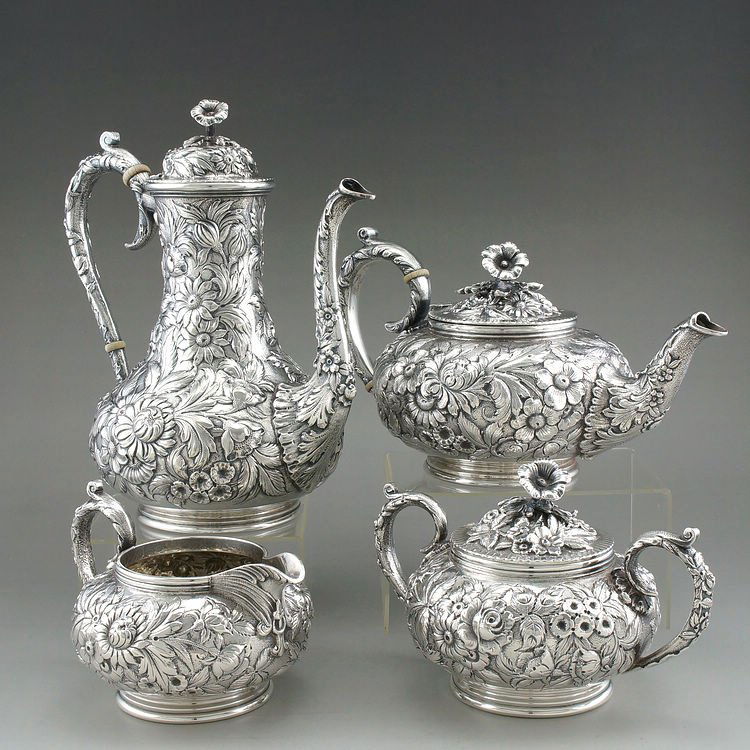 1925 United States S.KIRK handmade silver teapot (1 of 10)