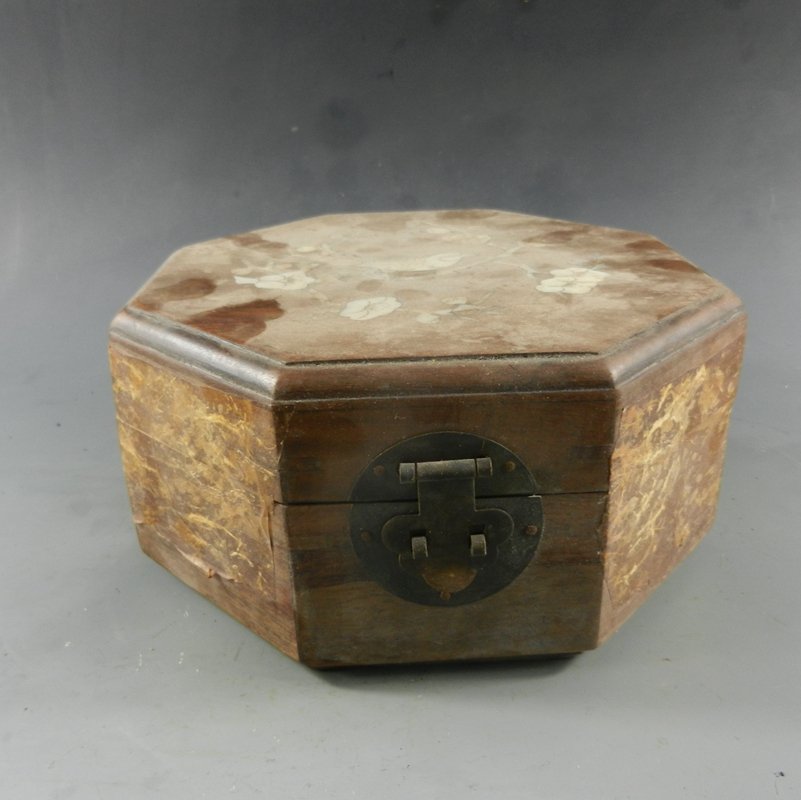 Chinese wooden box PU-ERH TEA late 19th century (1 of 6)