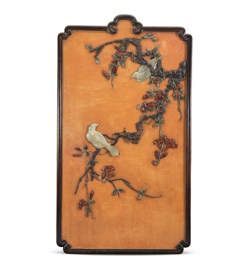 Chinese Qing Dynasty inlaid screens (1 of 1)