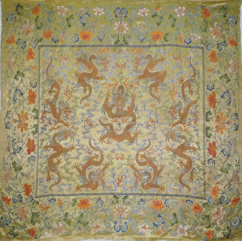 18th C. Chinese Silk Embroidery (1 of 2)