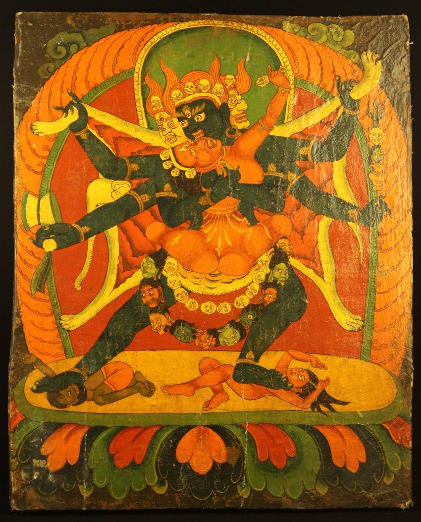 19th century Tibetan Thangka board (1 of 10)
