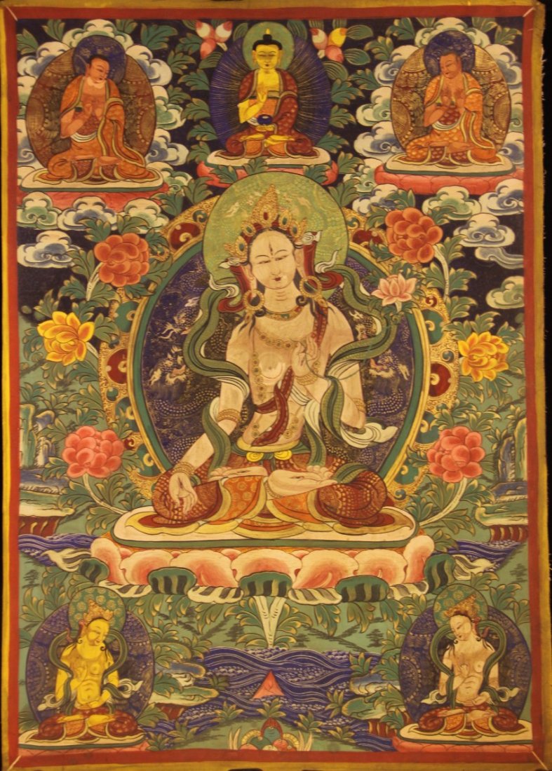 A TIBETAN THANGKA SCROLL (1 of 10)