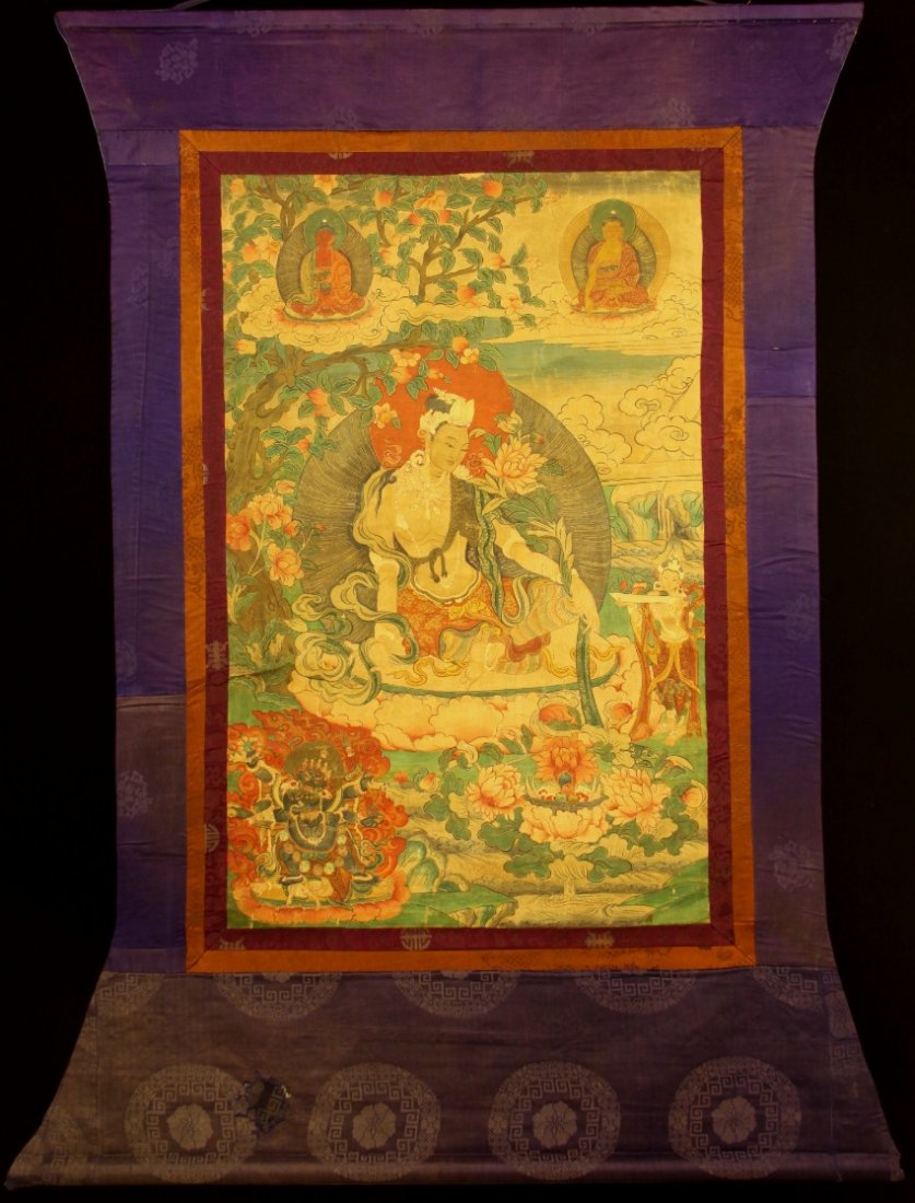 A TIBETAN THANGKA SCROLL (1 of 8)