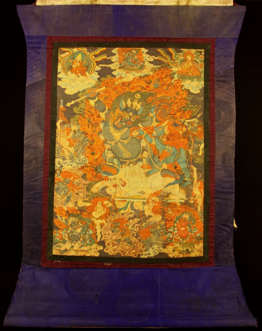 A TIBETAN THANGKA SCROLL (1 of 10)