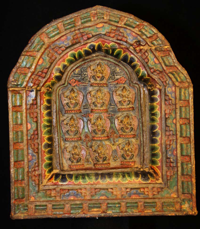 19th century wood carving of Buddha in Tibet (1 of 5)