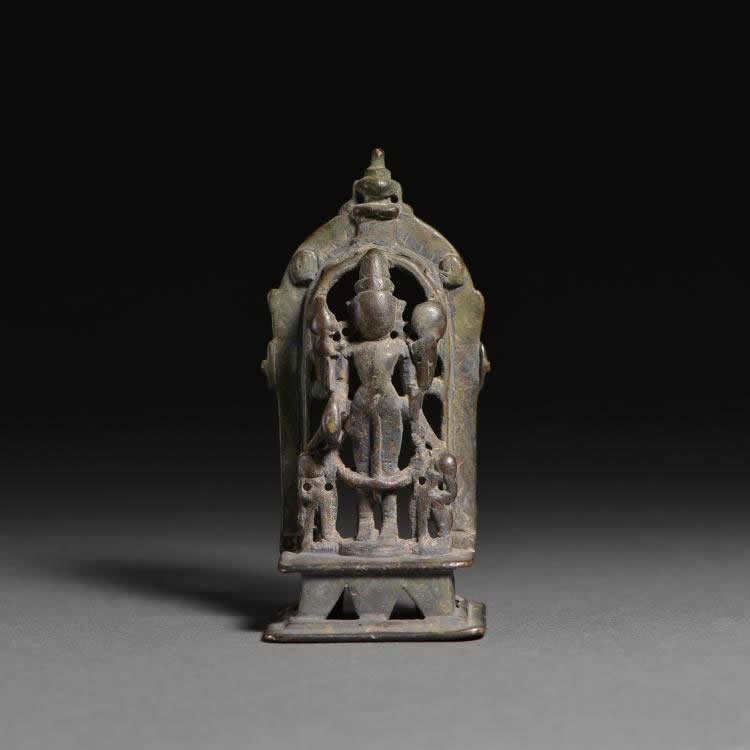 Northwest India 12-13 century copper alloy Vishnu statu (1 of 5)