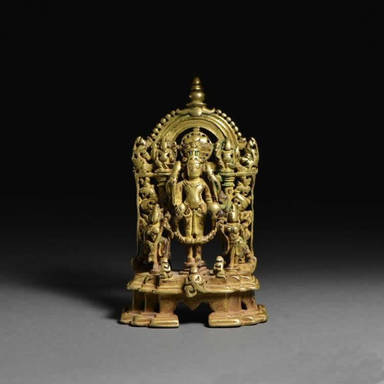 Northwest Indian Pala style copper alloy Vishnu group l (1 of 7)