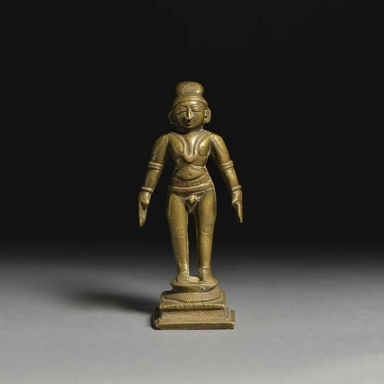 India 18-19 century brass statues of Krishna (1 of 5)