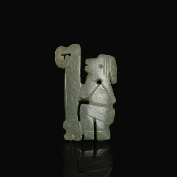 Mayan jade civilized crocodile captured: Year: Maya civilization classical period (about 3-9 century)