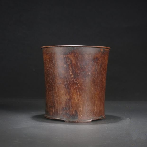 Chinese Qing Dynasty Zitan Brush Pot (1 of 6)