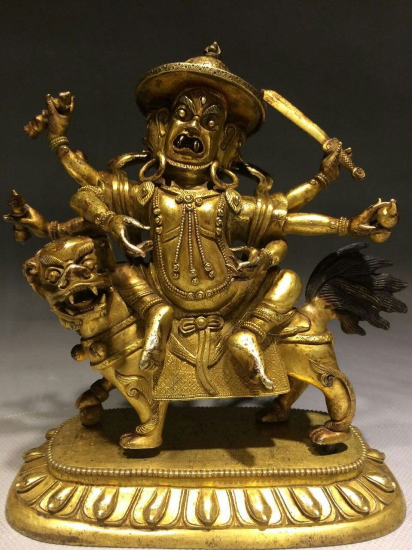 17/18th Century. Gilt Bronze Buddha Statue (1 of 9)