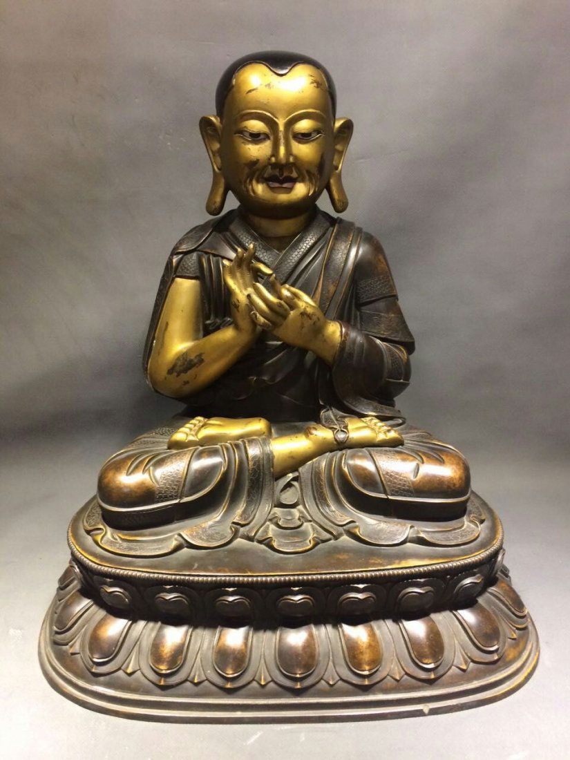 17/18th Century. Gilt Bronze Buddha Statue (1 of 7)