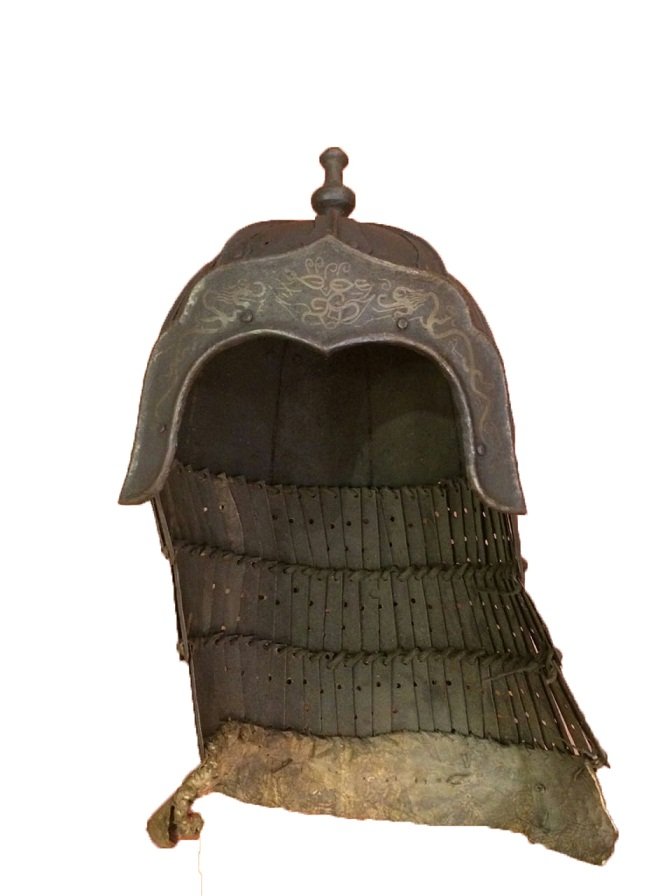 A Vintage Chinese Military Helmet with Neck (1 of 8)