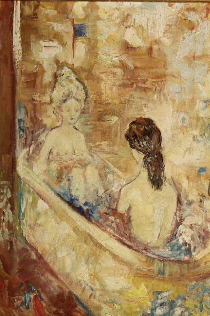 Am. Sch., 20th c., Nudes in Bath, O/C (1 of 6)