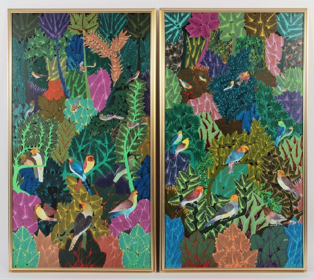 Pair of Haitian Paintings, Tropical Scenes, O/C. (1 of 5)