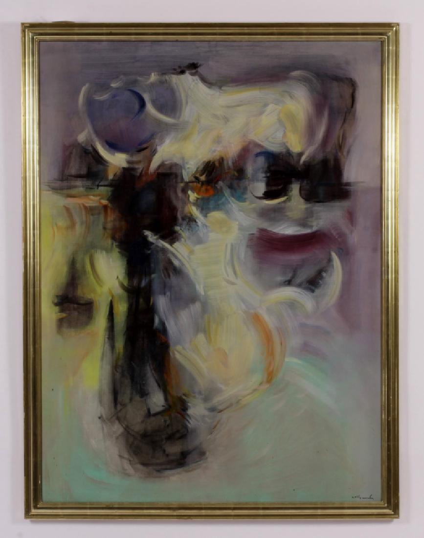 Willy Mucha, Fr., Modern Abstract, oil on canvas (1 of 5)