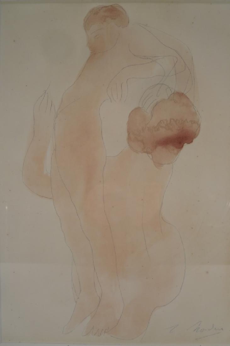 Auguste Rodin (French 1840-1917) "Nudes" wc/p (1 of 6)