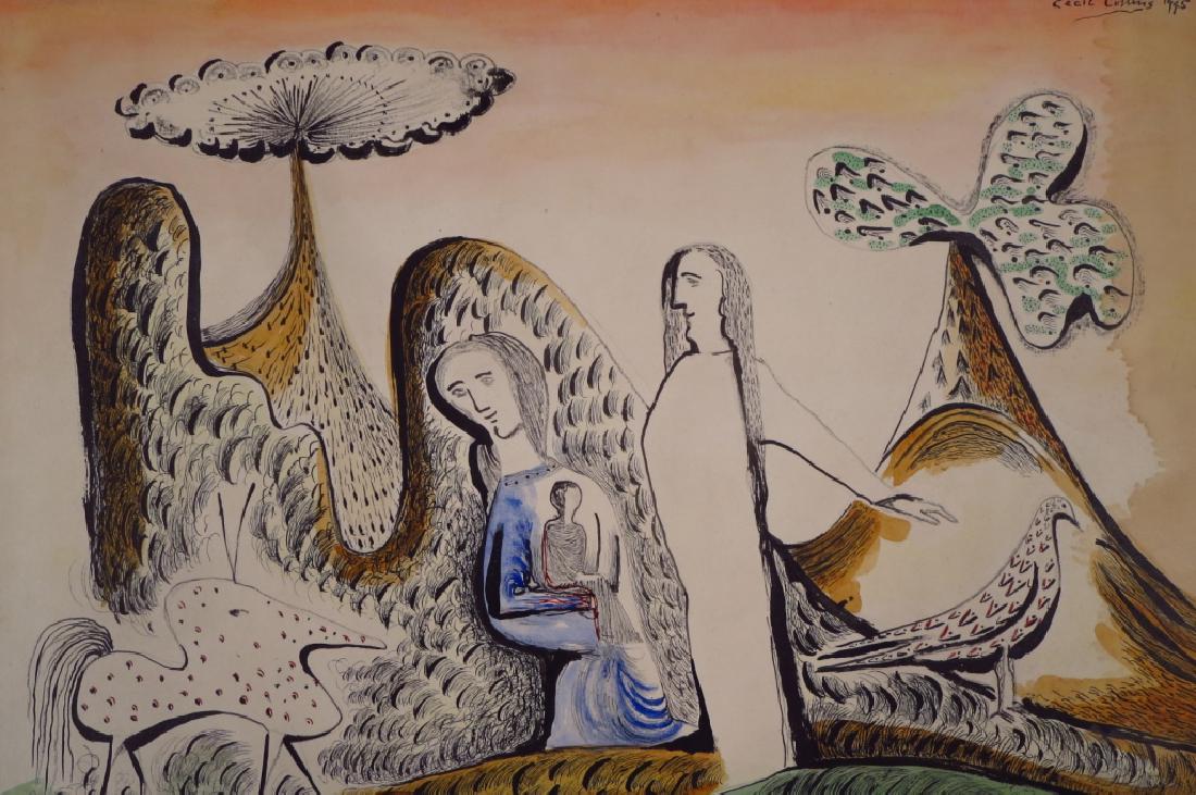 Cecil Collins,Br.,The Holy Family Resting, w/c (1 of 6)