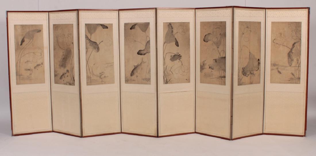 18th C. Style 8 Panel Asian Folk Screen (1 of 6)