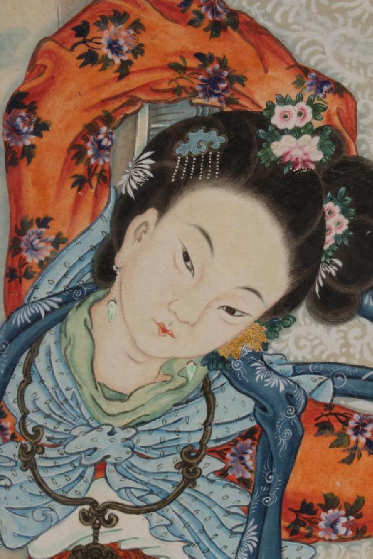 Large Asian Portrait of Lady, w/c on paper (1 of 5)