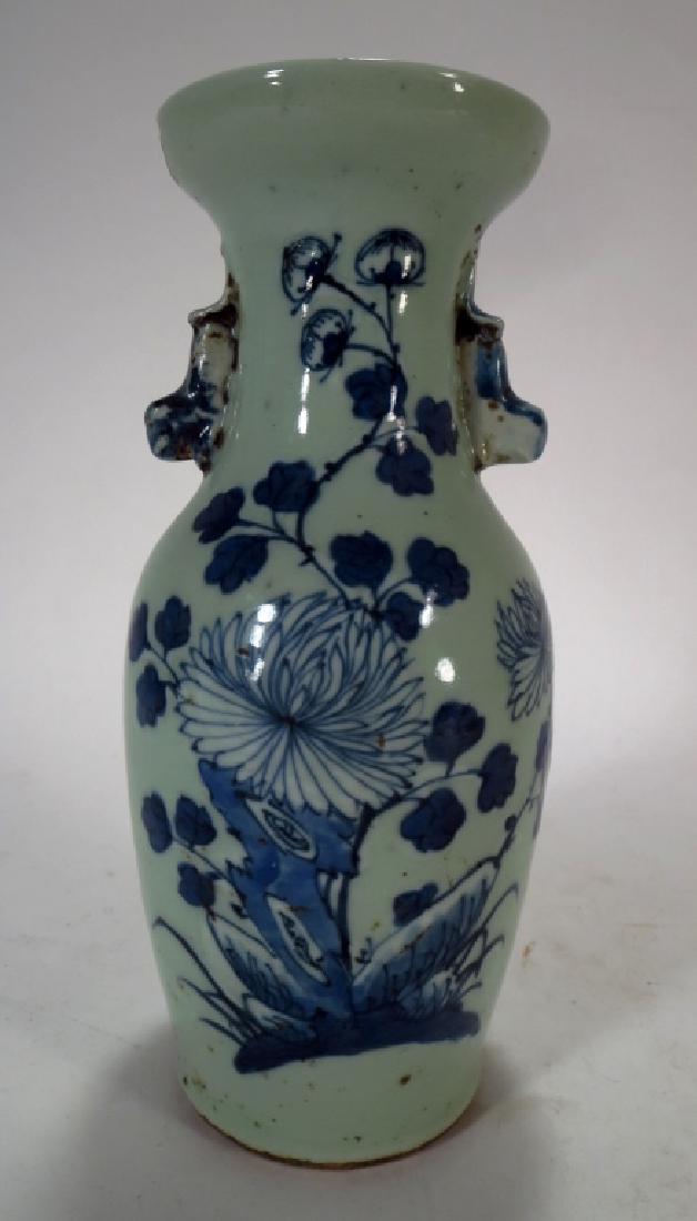 Chinese Blue & White Pottery Vase, 18th-19th C. (1 of 5)