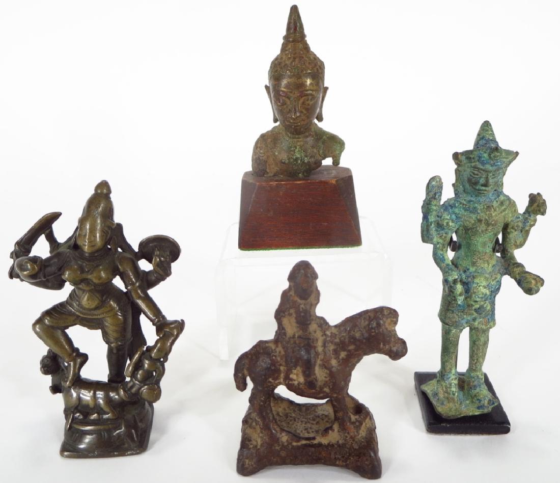 Group of Four Asian Bronze and Iron Figures (1 of 5)
