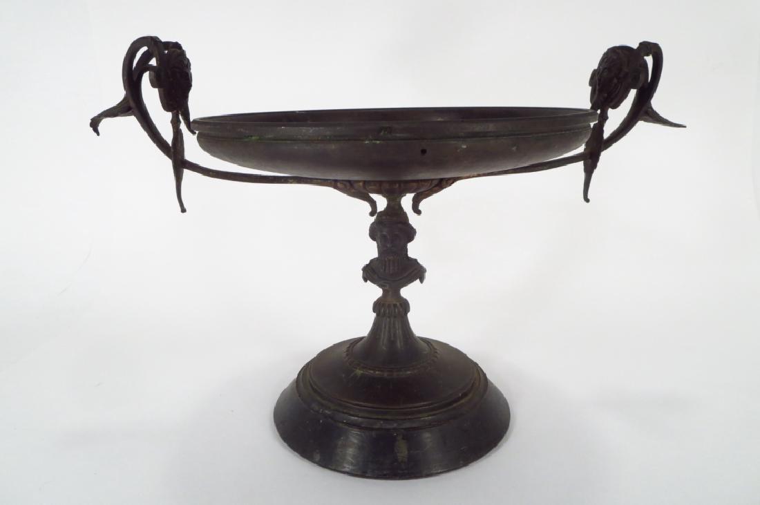 Neoclassical Tazza, Brass on Stone Base (1 of 5)