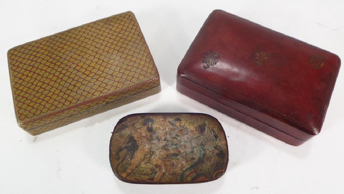 Three 19th C. Boxes, 2 cigarette,one snuff (1 of 6)