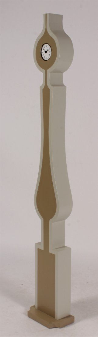 Parzinger Lacquered Wood "Banjo" Clock, c. 1950s (1 of 8)