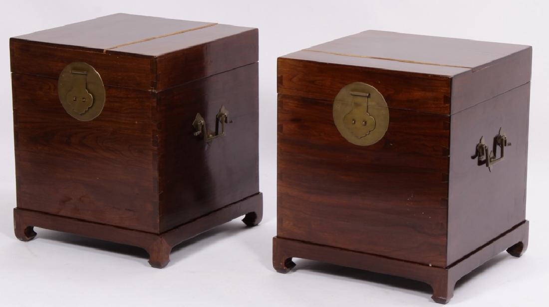 Pr. of Asian Hardwood Storage Chests on Stand (1 of 5)