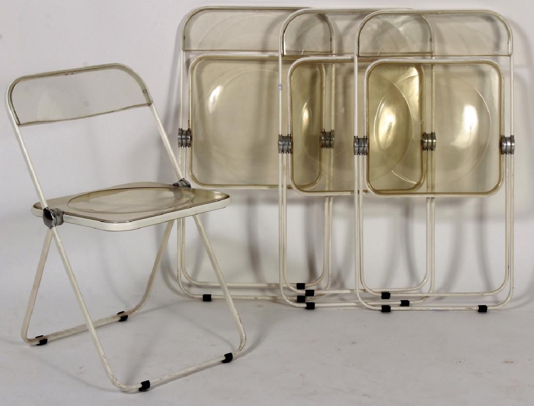 Set of 4 Mid-Century Acrylic Folding Chairs (1 of 3)