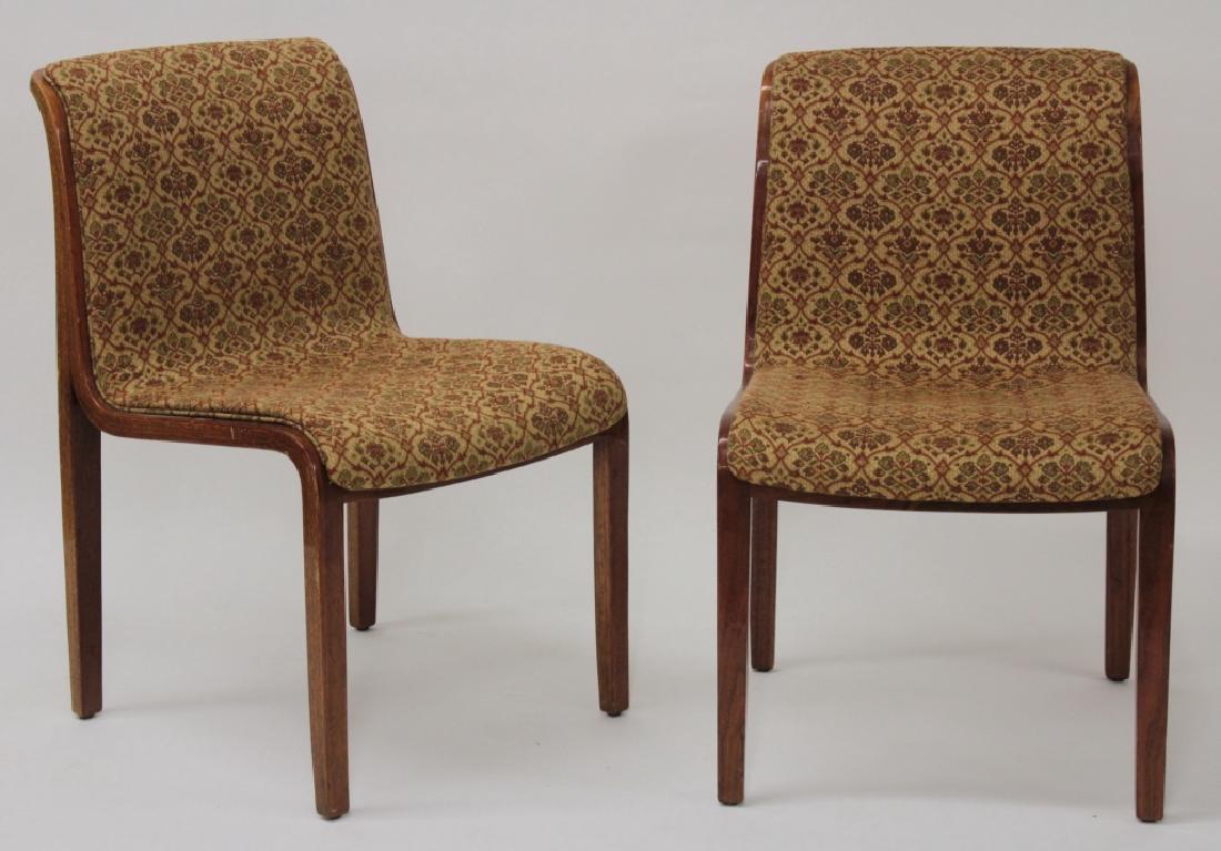Knoll Midcentury Bent Wood Dining Chairs.: Knoll Midcentury Bent Wood Dining Chairs, with upholstered back and seat. (EAST2220/2){WK} Measurements: 32 H x 18 W x 19 D