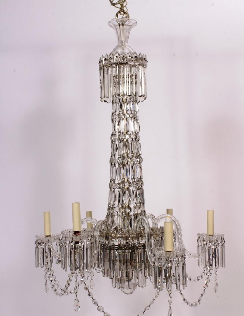 Early Victorian Tent / Waterfall 6 arm Chandelier (1 of 4)