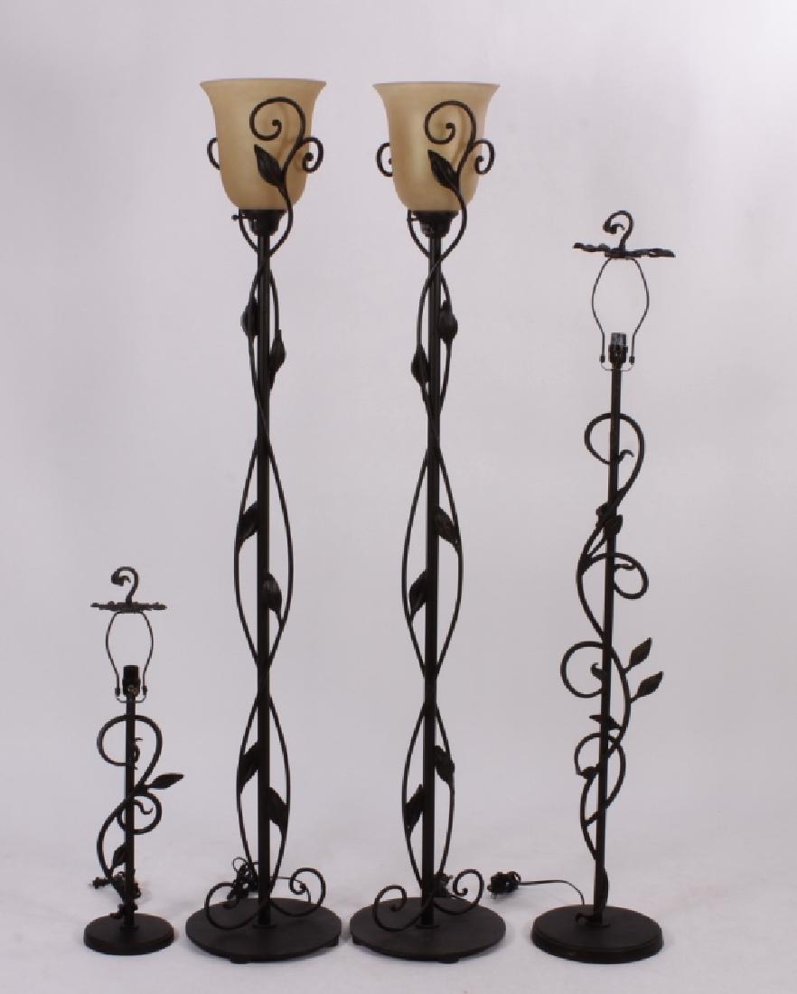 4 "Quoizel" Steel Floor Lamps,20th C. (1 of 5)